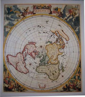 Antique Navigation World Map Cotton Canvos Map Retro Map 45 x 40cm