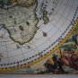 Antique Navigation World Map Cotton Canvos Map Retro Map 45 x 40cm
