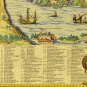 Antique Venice World Map Cotton Canvos Map Retro Map 90 x 50cm