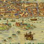 Antique Venice World Map Cotton Canvos Map Retro Map 90 x 50cm