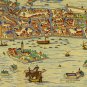 Antique Venice World Map Cotton Canvos Map Retro Map 90 x 50cm
