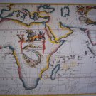 Antique Venice World Map Cotton Canvos Map Retro Map 92 x 56.5cm