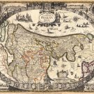 Antique Hollandia Venice World Map Cotton Canvos Map Retro Map 87 x 72cm