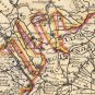 Antique Hollandia Venice World Map Cotton Canvos Map Retro Map 87 x 72cm