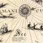 Antique Hollandia Venice World Map Cotton Canvos Map Retro Map 87 x 72cm