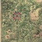 Antique World Treasure Map Cotton Canvos Map Retro Map 87 x 72cm