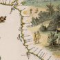 Antique World Australian Seashore Map Cotton Canvos Map Retro Map 81 x 60cm