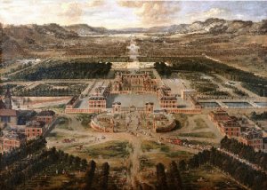 Antique European Palace Map Cotton Canvos Map Retro Map 86 x 62cm