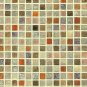 Mosaic Sticker Tile Transfer Bathroom Kitchen 50cm x 50cm Orange Green