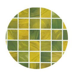 Mosaic Sticker Tile Transfer Bathroom Kitchen 50cm x 50cm Yellow Green