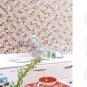 Mosaic Sticker Tile Transfer Bathroom Kitchen 50cm x 50cm Red Brown