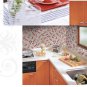 Mosaic Sticker Tile Transfer Bathroom Kitchen 50cm x 50cm Red Brown