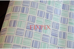 Mosaic Sticker Tile Transfer Bathroom Kitchen 50cm x 50cm Stripe Purple Blue