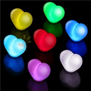 10pcs Flash Color Changing Love Heart Shape Romantic Lamp Light