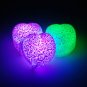 10pcs flash Color Changing Rose Love Heart Shape Romantic Lamp Light B2