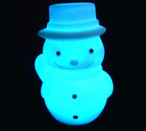 10pcs flash Color Changing Snowman Shape Romantic Lamp Light
