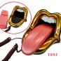 Mouth Lips Kiss Tongue Novelty Retro Corded Telephone Gold