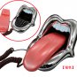 Mouth Lips Kiss Tongue Novelty Retro Corded Telephone Silver