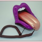 Mouth Lips Kiss Tongue Novelty Retro Corded Telephone Purple