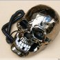 Skull Shape Novelty Telephone Flashing Phone Black