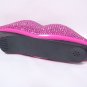 Rhinestone Crystal Mouth Lips Kiss Tongue Novelty Retro Corded Telephone Fuschia