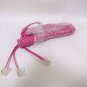 Rhinestone Crystal Mouth Lips Kiss Tongue Novelty Retro Corded Telephone Fuschia