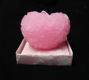 29g Rose Heart LOVE Candles Wedding Bridal Shower Favors Decorations Pink