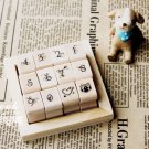 NIB Stampin' Up Rubber Stamps Set of 12 Number Gift Heart Love Valentine