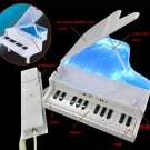 Piano Shaped Telephone Unique Flash White