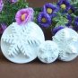 Set of 3 Snowflake Cookie Cutter Mold + Stamp