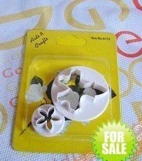 Set Butterfly Flower Cookie Cutter Mold + Stamp