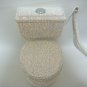 Crystal Rhinestone Toilet Telephone Unique WHITE