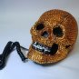 Crystal Rhinestone Skull Flash Telephone Unique Flash Eye Gold
