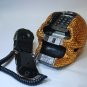 Crystal Rhinestone Skull Flash Telephone Unique Flash Eye Gold