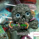 Crystal Rhinestone Skull Bone Flash Telephone Unique Flash Eye Black