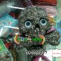 Crystal Rhinestone Skull Bone Flash Telephone Unique Flash Eye Black