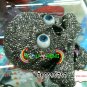 Crystal Rhinestone Skull Bone Flash Telephone Unique Flash Eye Black