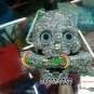 Crystal Rhinestone Skull Bone Flash Telephone Unique Flash Eye Silver