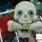 Crystal Rhinestone Skull Bone Flash Telephone Unique Flash Eye White
