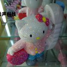Crystal Rhinestone Cat Telephone Unique