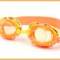 Kid Swimming Pool Crab Slicon Swim Glasses Glass Orange NIB G004