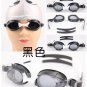 Kid Swimming Pool Slicon Swim Glasses Glass Black NIB G009