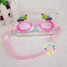 Kid Swimming Pool Bee Slicon Swim Glasses Glass NIB Pink G014