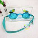 Kid Swimming Pool Bee Slicon Swim Glasses Glass NIB Blue G015