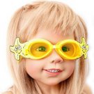 Kid Swimming Pool Seastar  Slicon Swim Glasses Glass Yellow NIB G028