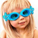 Kid Swimming Pool Seastar  Slicon Swim Glasses Glass Blue NIB G028