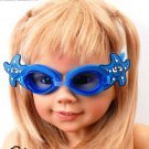 Kid Swimming Pool Seastar  Slicon Swim Glasses Glass Dark Blue NIB G028