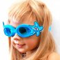 Kid Swimming Pool Seastar Slicon Swim Glasses Glass Blue NIB G028