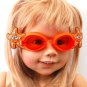 Kid Swimming Pool Seastar  Slicon Swim Glasses Glass Orange NIB G028