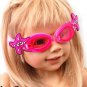 Kid Swimming Pool Seastar Slicon Swim Glasses Glass Red NIB G028